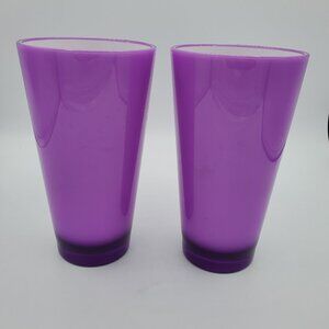 Acrylic Purple Tall Melamine Drink Glass